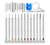 Ujjdwiurgh Juego de destornilladores métricos de 0,6 a 2,0 mm de cabeza plana para relojes, gafas, joyería, trabajo, reparación de dispositivos electrónicos