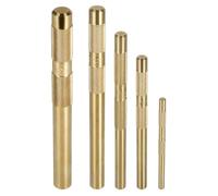 Ujjdwiurgh Juego de herramientas de perforación de latón de 5 piezas con perforadores de latón de 1/4 pulgadas, 3/8 pulgadas, 1/2 pulgadas, 5/8 pulgadas, 3/4 pulgadas