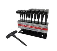 Ujjdwiurgh Juego de llaves hexagonales con mango negro de 10 piezas T7-T40