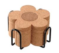 Ujjdwiurgh Juego de Posavasos Bonitos de 6 Uds para Bebidas, Posavasos Absorbentes y Reutilizables, Posavasos con Forma de de Corcho de 4 Pulgadas para Café, Tapete para de Té