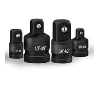 Ujjdwiurgh Juego de reductor y adaptador de enchufe de impacto, juego de adaptadores de impacto de acero, kit de conversión de llave de barra de interruptor, herramientas mecánicas B