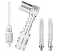 Ujjdwiurgh Juego profesional de 4 agujas de grasa de 90 grados, con 1 boquilla, dispensador y 2 inyectores de tapa