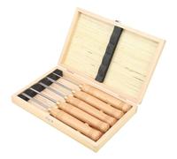 Ujjdwiurgh Juego Torno Herramientas para Trabajar la Madera, Herramientas Torneado Madera, Juego Cinceles Torno, Juego 5 Piezas para Mangos Madera, Acero Alta Velocidad