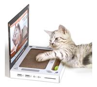 Ujjdwiurgh Juguete interactivo de cartón para gatos, portátil, juguete con ratón, cartón