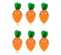 Ujjdwiurgh Juguetes de zanahoria chirriante para perros, suministros interactivos para mascotas para el cuidado dental de perros pequeños y medianos