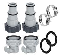 Ujjdwiurgh Kit adaptador de manguera de piscina, 2 tipos de conector de manguera de bomba de piscina para mangueras de 1.5 y 1.25 pulgadas para piezas de repuesto de piscina sobre el suelo