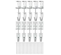 Ujjdwiurgh Kit completo para colgar espejo y marco de fotos con 10 ganchos ajustables en J, ganchos fáciles de instalar