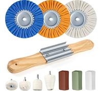 Ujjdwiurgh Kit de 11 ruedas de pulido de vías respiratorias de 8 pulgadas para taladro pulidor de rueda de pulido para amoladora angular