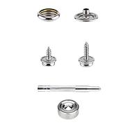 Ujjdwiurgh Kit de 120 cierres a presión con 2 herramientas de ajuste, botones a presión de acero inoxidable con tornillos