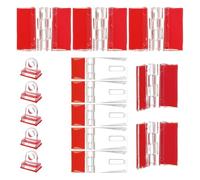 Ujjdwiurgh Kit de bisagras acrílicas de hebilla de puerta de plástico, 15 piezas de hebillas de pestillo autoadhesivas, no necesita perforación, para bisagra de piano de caja