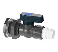 Ujjdwiurgh Kit de grifo de cubo de lluvia de PVC, válvula de bola de PVC de 3/4 pulgadas, cubo de cubo de agua para estanque