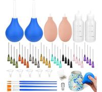 Ujjdwiurgh Kit de herramientas de cerámica, 98 piezas, aplicador de punta de cerámica con botella graduada para glaseado