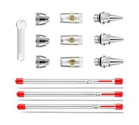 Ujjdwiurgh Kit de herramientas de reparación de pulverizador de aerógrafo, juego de cepillos de aguja de acero inoxidable de 0,2 mm, 0,3 mm, 0,5 mm, aguja de boquilla