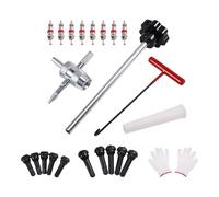 Ujjdwiurgh Kit de herramientas de válvula de neumático de cambio rápido, kit de herramientas de instalación de boquilla de válvula, herramientas de reparación de neumáticos para TR413 Kit de