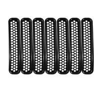 Ujjdwiurgh Kit de inserciones de rejilla frontal de malla de panal para TJ y Unlimited 1997-2006 - (7 piezas)