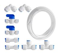 Ujjdwiurgh Kit de línea de agua para frigorífico, tubo de suministro de agua para refrigerador de 10 m y conectores rápidos