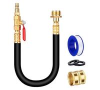 Ujjdwiurgh Kit de preparación para el invierno para RV, adaptador de ajuste de descarga de línea de agua con válvula de apagado y enchufe rápido para compresor de aire