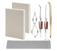 Ujjdwiurgh Kit de soldadura de joyería de 7 piezas, 2 bloques de soldadura de panal, 1 pinzas de cobre, 2 pinzas de soldadura, 1 clip de metal, 1 bolsa de almacenamiento