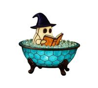 Ujjdwiurgh Lámpara de baño de burbujas fantasma, ambiente que cambia de color, divertido día festivo, Halloween, fantasma, luz nocturna para bañera