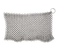 Ujjdwiurgh Limpiador de hierro fundido, estropajo de malla de acero inoxidable 316, 8 x 6 pulgadas