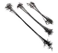 Ujjdwiurgh Línea de pesca, 60 unidades, cable de acero inoxidable, 15/23/30 cm, color negro