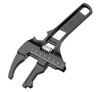 Ujjdwiurgh Llave de fregadero reversible con apertura de mandíbula de 6-68 mm, llave ajustable de 6-68 mm, llave ajustable negra