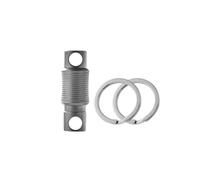 Ujjdwiurgh Llavero de aleación de titanio con cierre de resorte de alta gama para coche, hebilla giratoria universal, líneas horizontales, fácil de usar