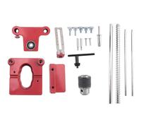 Ujjdwiurgh Localizador de taladro, localizador de punzones de metal con escala, localizador de perforación ajustable, herramienta perforadora para carpintería