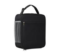 Ujjdwiurgh Lonchera Lonchera para Hombres y Mujeres, Lonchera de Capacidad, Bolsas de Almuerzo Reutilizables, Bolsa de Almuerzo Aislada, Lonchera Enfriadora (Negro)