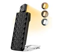 Ujjdwiurgh Luces para Libros, Luz de Lectura Recargable en la Cama, Luces de Lectura Ajustables Inteligentes, LáMpara con MarcapáGinas PortáTil Negra