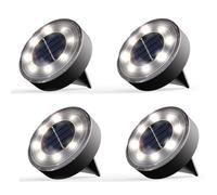 Ujjdwiurgh Luces Solares de Suelo IP68, Luces de Disco Alimentadas por Energía Solar A Prueba de Agua, Luz de Paisaje Exterior para Patio, Camino, Luz