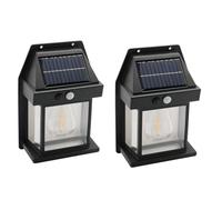 Ujjdwiurgh Luces Solares para Exteriores, Aplique de Pared Solar de Atardecer A Amanecer, Sensor de Movimiento, 3 Modos de Iluminación, Pared de Seguridad Solar Impermeable A