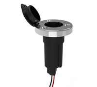 Ujjdwiurgh Luz de Navegación para, Enchufable, Base Recta, de Plástico, de Acero Inoxidable, para Popa de, con Portalámparas Anular Circular.