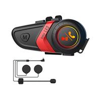Ujjdwiurgh LX3 - Auriculares Bluetooth para casco de motocicleta, 1200 mAh, BT5.0, inalámbricos, manos libres, estéreo, antiinterferencias, impermeables, auriculares A