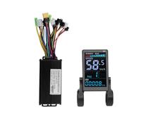 Ujjdwiurgh M5 - Medidor de pantalla LCD a color para bicicleta eléctrica, 36 V, 48 V/22 A, 9 tubos, controlador de onda sinusoidal, panel LCD para bicicleta eléctrica de montaña