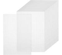 Ujjdwiurgh Mallas de ojos para bordado, manualidades de hilo, 24 piezas, 7 hojas de lona de malla de plástico, hojas de lona de plástico