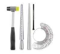Ujjdwiurgh Mandril de metal para medición de mandril de aluminio, tamaño de dedo, herramienta de tamaño de joyería, herramienta de fabricación de anillos