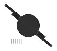 Ujjdwiurgh Manija simple semicircular negra estilo nórdico para puerta de armario, cajón, gabinete, gabinete de aleación de zinc