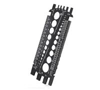 Ujjdwiurgh Medidor de pernos (métrico y SAE), medidor de pernos para ajustar rápidamente tuercas y pernos, herramienta de medición de pernos de plástico, calibre de rosca negro