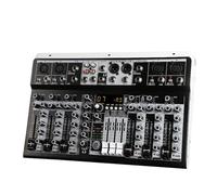 Ujjdwiurgh Mezclador de Audio USB RegulacióN de Equilibrio Profesional Mezclador Digital/Consola de Placa de Sonido de 8 Canales para Podcast Music-Enchufe Europeo