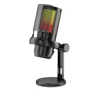 Ujjdwiurgh MicróFono RGB para Juegos, MicróFono USB para PC para TransmisióN, Podcasts, GrabacióN, MicróFono de Condensador para Computadora de Escritorio para //