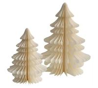 Ujjdwiurgh Mini árbol de Navidad, decoración de papel 3D, accesorios de fotos de Navidad, decoración del hogar de Año Nuevo, color blanco