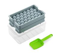 Ujjdwiurgh Mini Bandeja para Cubitos de Hielo con Recipiente y Pala, Bandeja para Hielo para Mini FrigoríFico-Congelador, Bandeja para Hielo Picado para Enfriar Bebidas, Zumo de Café