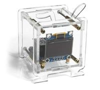 Ujjdwiurgh Mini Reloj ElectróNico DIY Kit OLED 2.4G WiFi Tiempo Temperatura Humedad Fecha Semana Indicador de PronóStico del Tiempo DC 5V Reloj