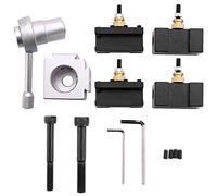 Ujjdwiurgh Mini soporte de herramientas de torno CNC, herramienta de cambio rápido, kit de tornillos, barra de mandrinar, llave de soporte de giro