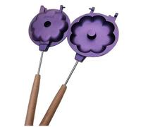 Ujjdwiurgh Molde para Hornear Pasteles de Rosquillas de Aluminio Antiadherente VersáTil, Molde para SáNdwiches con Manejar ExtraíBle para Acampar y Cocinar Al Aire Libre