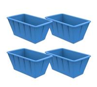 Ujjdwiurgh Moldes para Cubitos de Hielo Extra Grandes, Paquete de 4 Moldes Silicona para Bloques de Hielo para Hielo, Bandejas Reutilizables para Cubitos de Hielo para Congelador Azul