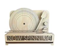 Ujjdwiurgh Now Soporte para áLbum Soporte de ColeccióN de áLbum de MúSica Multifuncional para NiñOs, Color Madera