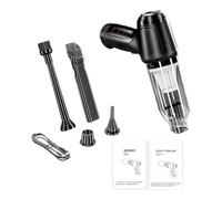 Ujjdwiurgh Nueva Mini Aspiradora Inalámbrica de Mano para Automóvil, Aspiradora Inalámbrica Recargable de Alta Potencia para el Hogar (Negro)