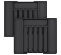 Ujjdwiurgh Organizador de Cajones Bandeja de Utensilios Expandible para Cocina Soporte para Cubiertos y Cubiertos Ajustable Almacenamiento Cucharas Tenedores Cuchillos